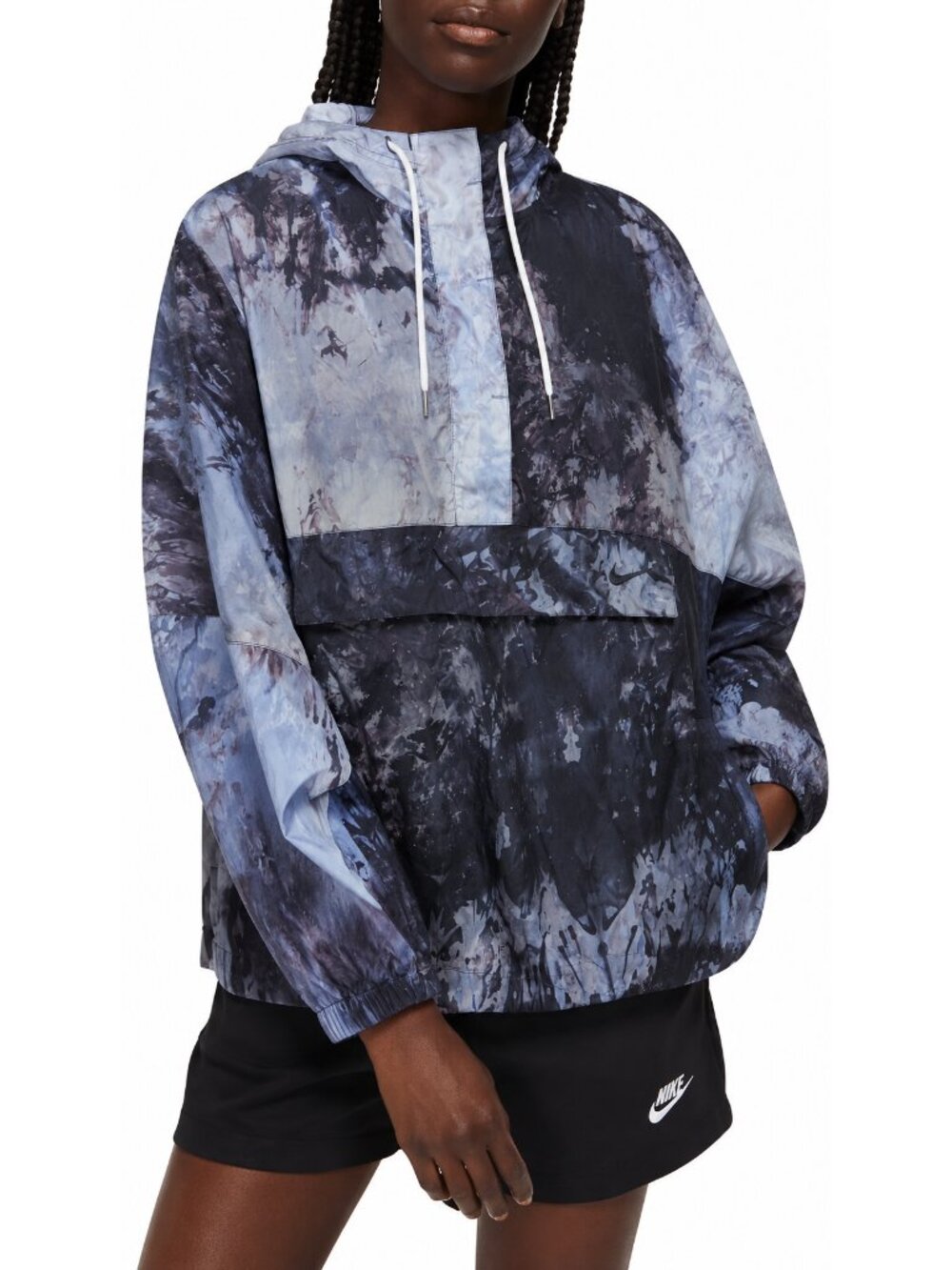 Nike Sportswear Woven Wave Dye Jacket Women XL Gridiron DV7936-015 Anorak